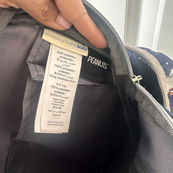 Pottery Barn Mackenzie Peanuts® Snoopy® Space Glow-in-the-Dark Backpack Large - Picture 16 of 16